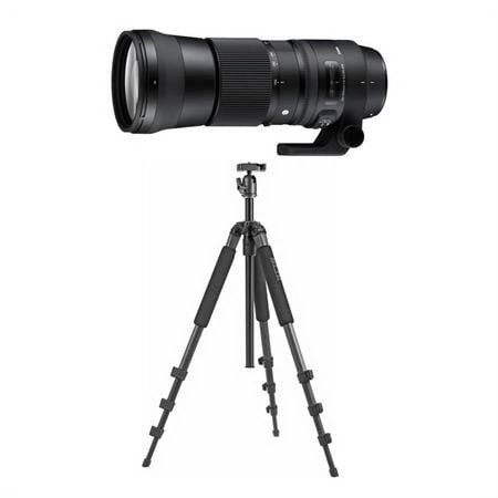 UPC: 0192223104907 | 150-600mm f/5-6.3 DG OS HSM Contemporary Lens for Nikon F with Vanguard Vesta 203AGH 3-Section Aluminum Tripod Kit