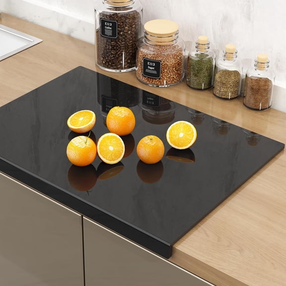 Acrylic Cutting Board with Lip Non Slip 18 x 14 Inch Clear Cutting Board Chopping Acrylic Countertop Protector Cover Shatter Resistant for Home Restaurant Kitchen Sink Stove