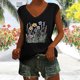 thumbnail image 2 of Camisetas Casuales de Manga Corta Gradiente Impreso Cuello Redondo Superior, Camiseta de Moda de Poliéster para las Mujeres, Lavado a Mano Verano Primavera, 2 of 4