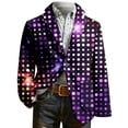 thumbnail image 5 of oqasdz Mens Blazer Velvet Corduroy with Sequin Print Sophisticated Jacket Festive Comfort Loose Fit Sport Coat Party Evening Wedding Prom, 5 of 5