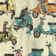 thumbnail image 6 of Orinice Scooter Moped Annabel Kidston Round Table Cover Stain Resistant Washable Indoor Outdoor Tablecloth Kitchen Dining Wedding Parties Full Width Single-Sided Printing 100% Polyester Fiber 31-35, 6 of 8
