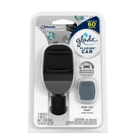 Glade PlugIns Car Air Freshener Stater Kit, New Car Feel, 0.11 fl (The Best Car Freshener)