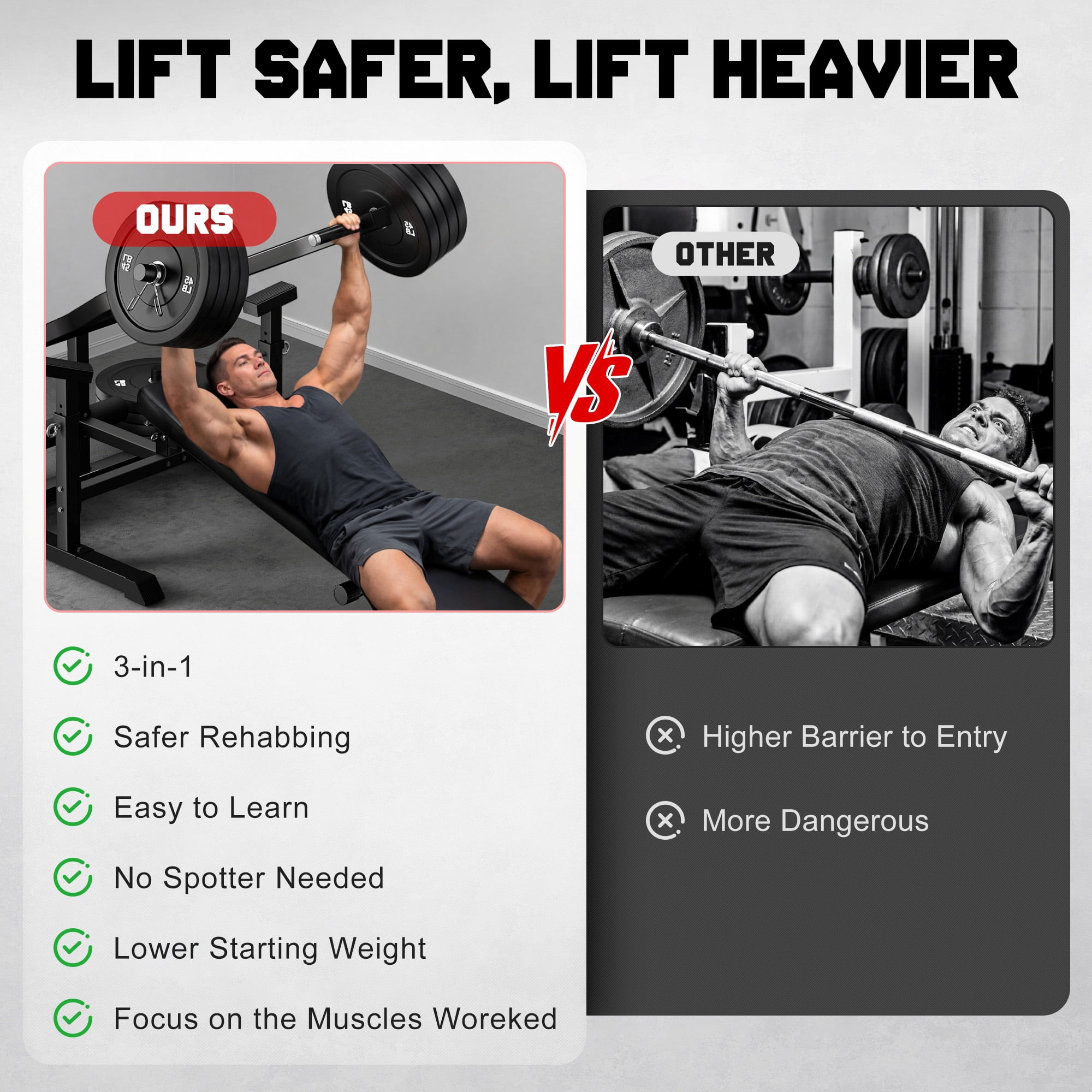 MITONOS Chest Press Machine,Weight Bench Press Machine with Independent Converging Arms,Adjustable Flat Incline Bench Press for Chest,AB Workout Home Gym Equipment(BLACK)