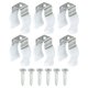 thumbnail image 1 of T5 U Clips Soporte para LED Luz Bombilla Montaje Soporte Inoxidable Acero Fluorescente Tubo Soporte con Tornillos Paquete de 6, 1 of 5