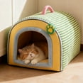 thumbnail image 4 of Cozy Winter Pet Bed For Small Cats And Dogs Under 11 Pounds Soft Warm Indoor Sleeping Napper With Handle Cartoon Design Machine Washable, 4 of 6