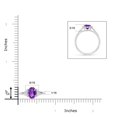 thumbnail image 5 of ANGARA Natural Oval 1.15 ct Amethyst with Diamond Collar Solitaire Ring in 14K White Gold for Women (Size-8x6mm) | February Birthstone, Anniversary, Jewelry Gift for Women | Natural Amethyst Ring, 5 of 10