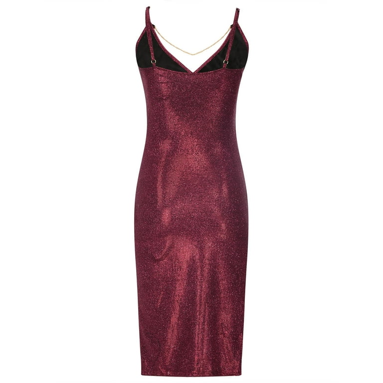 yoeyez Womens Mini Dress Deep V Neck Bodycon Dress Spaghetti Strap Summer  Mini Dress Sequin Club Cocktail Party Dress Vestidos Elegantes de Mujer -  Walmart.com
