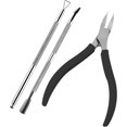 thumbnail image 1 of Cuticle Care Set with Cuticle Trimmer, Pusher, and Peeler: Professional Stainless Steel Nail Care Kit for Manicure and Pedicure, Durable Cuticle Nipper Cutter Clipper, Dead Skin Remover Tools (Black), 1 of 5