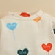 thumbnail image 7 of Unisex Jumpers for Baby Girl Clothes Boys Girls Valentine's Day Long Sleeve Hearts Printed Romper Bodysuit Pants Outfits Size 6-9 Months White, 7 of 8