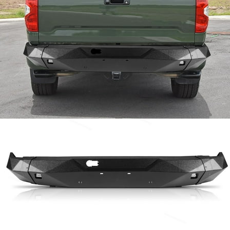 Fits Toyota Tundra 2014-2021 Steel Rear Step Bumper With Lights & Sensor Holes