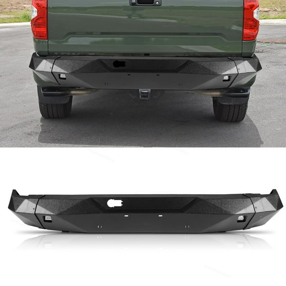 Fits Toyota Tundra 2014-2021 Steel Rear Step Bumper With Lights & Sensor Holes