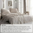 thumbnail image 5 of Simple&Opulence Linen Sheet Set-Linen Cotton Blend Bedding set-4 Pieces(1 Flat Sheet,1 Fitted Sheet&2Pillowcase)-Soild Color Collection,Soft & Cozy,Cooling Bedding- King Size, Linen/Beige, 5 of 8