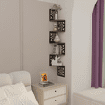 thumbnail image 4 of 5-Tier Floating Corner Shelf for Wall, Moon Phase Corner Shelves for Bedroom Bathroom Kitchen Living Room, 4 of 8