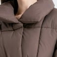 thumbnail image 6 of Breezora Belted Stand Collar Puffer Jacket for Women Fluffy Warm Winter Coat Casual Outerwear XL Size Coffee, 6 of 6