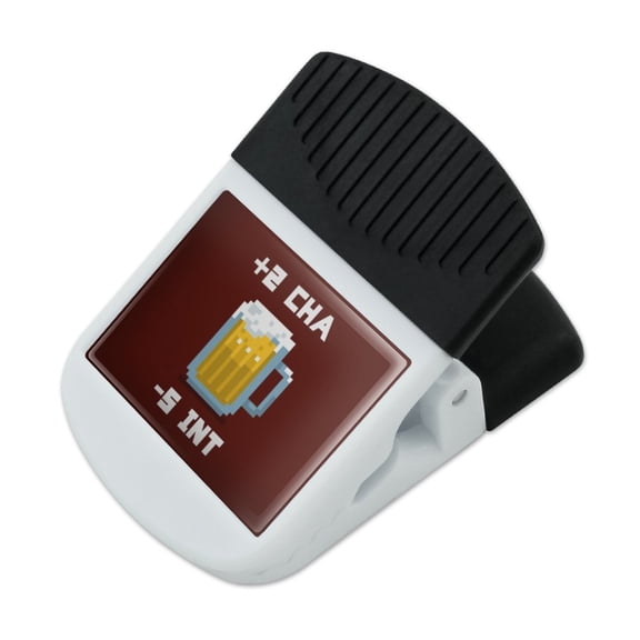 8-Bit Pixel Retro Beer Charisma Buff Gamer Game Refrigerator Fridge Magnet Magnetic Hanging Hook Note Snack Clip