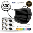 thumbnail image 1 of Cubrebocas Tapabocas Tricapa negro adulto 300 pzs LINIUM HEALTH negro adulto, 1 of 6