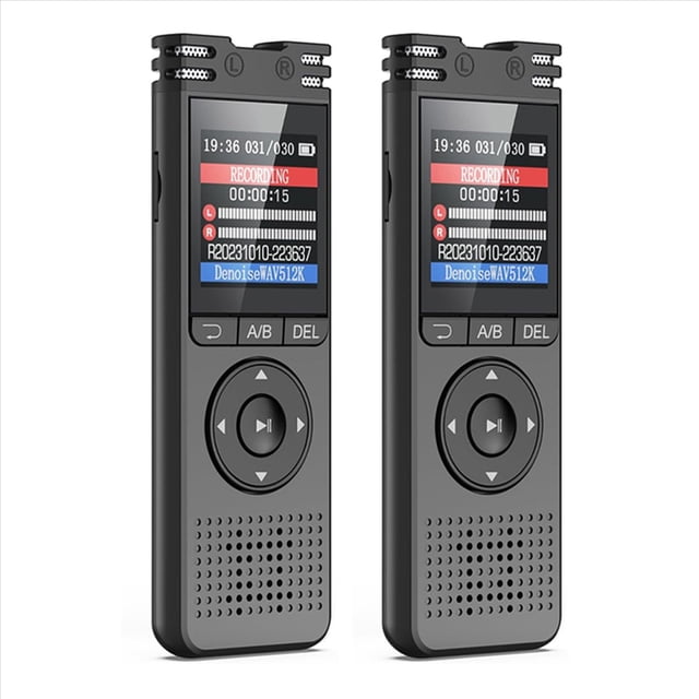 2X Grabadora de Voz Digital de 64 GB con Reproducción Grabadora de Cinta Activada por Voz Grabadora de Audio y Sonido para Conferencias y Reuniones