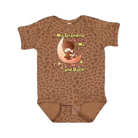 

Inktastic My Grandma Loves Me to the Moon and Back Gift Baby Boy or Baby Girl Bodysuit