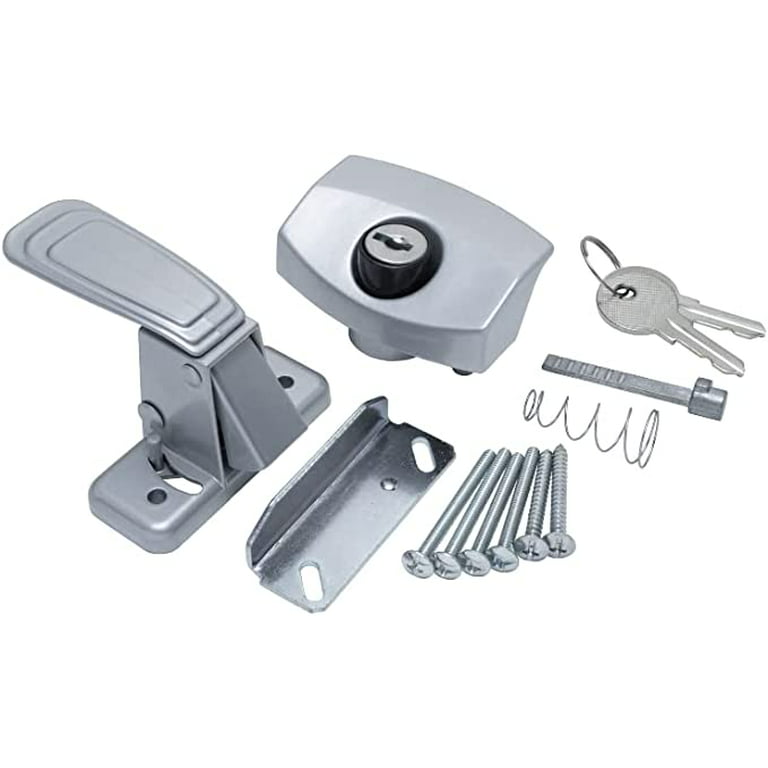 ekskrementer hovedlandet mønster Camper Locking Entry Door Handle. Silver Lock Latch Pop Up RV Trailer New -  Walmart.com