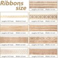 thumbnail image 2 of GFDYREE 9 Rolls Jute Ribbons,Lace Craft Ribbon Burlap 18 Meters for Crafts Wraping Gifts Party Holiday and Rustic Wedding Decorations, 2 of 7