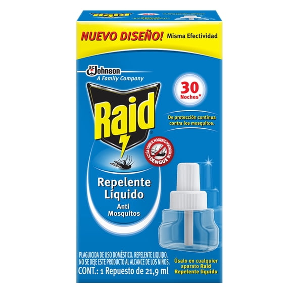 Insecticida Líquido Antimosquitos Raid Repuesto de 21.9 ml