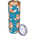 thumbnail image 2 of 1Pcs Foxes Skinny Tumbler with Lid, Stainless Steel Double Wall Insulated Slim Travel Tumbler Cup for Coffee Tea Beverages, 20 oz, 2 of 6