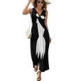 thumbnail image 2 of Wilma Flintstones Womens Night Club Maxi Dress V Neck Sleeveless Bohemia Long Dresses, 2 of 9