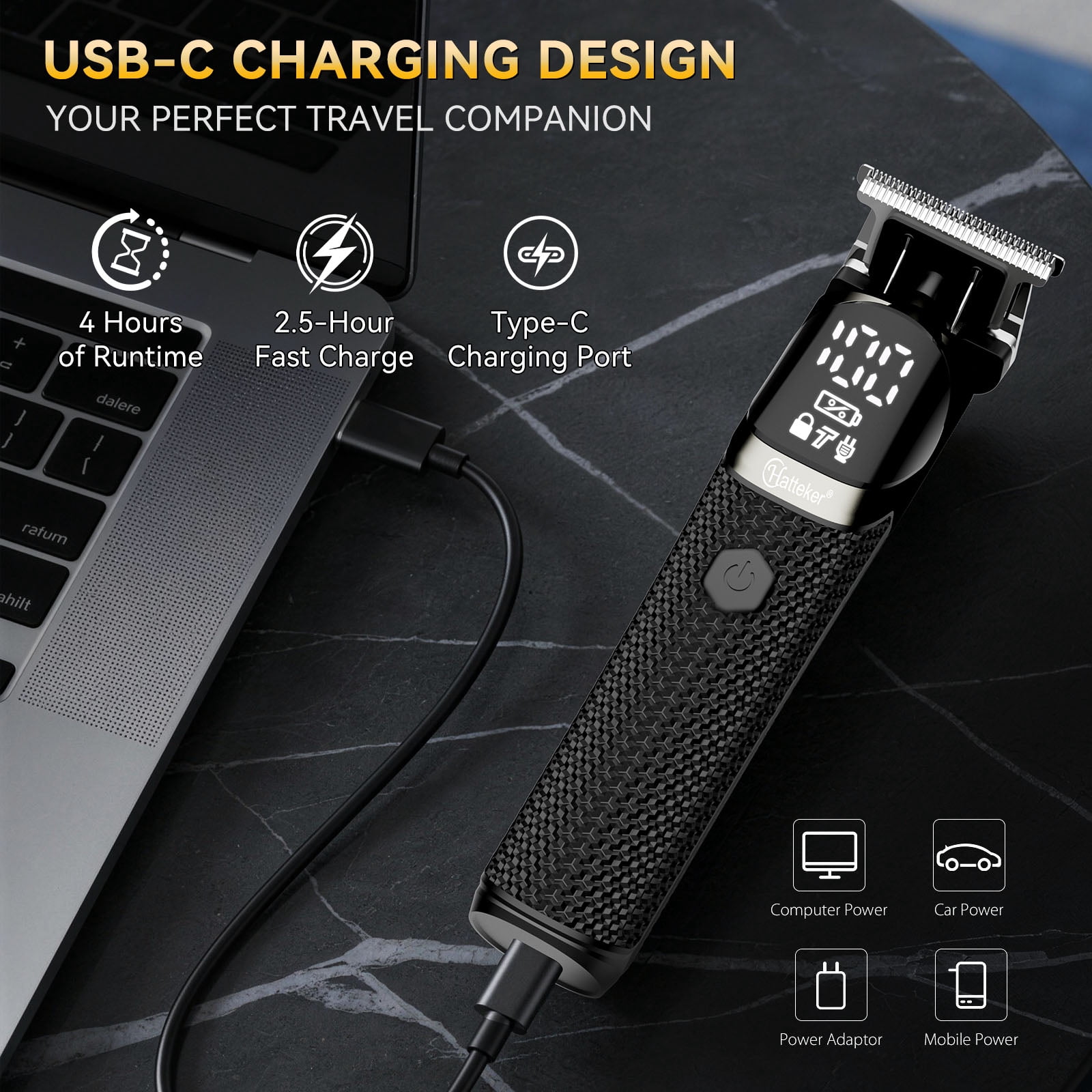 8 IN 1 Beard Trimmer Kit Professional Hair Clipper Electric Razor for Men