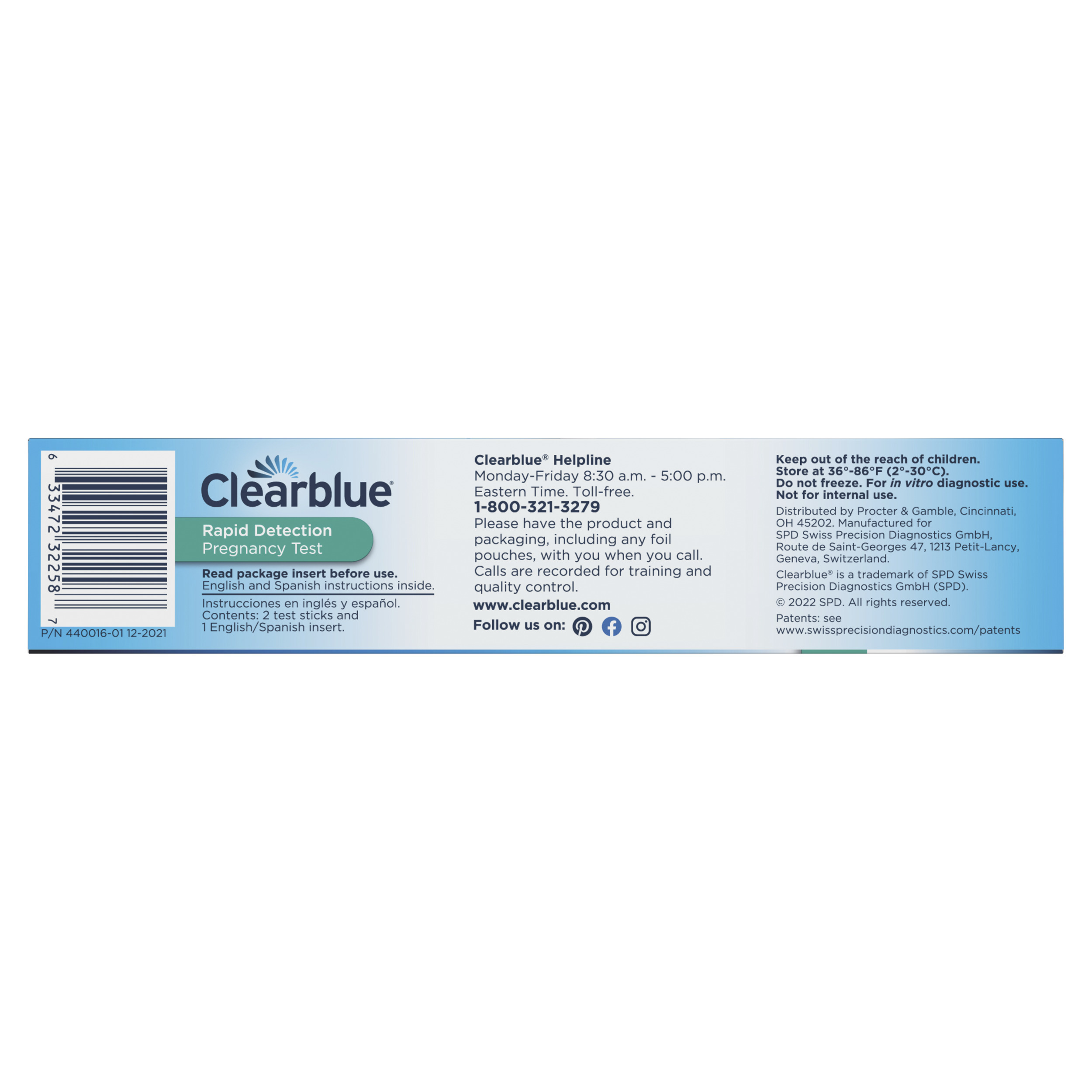 Clearblue Rapid Detection Pregnancy Test, Home Pregnancy Kit, 2 Ct - image 3 of 11