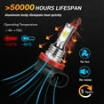 thumbnail image 4 of For Ford Transit Connect 2015-2019 LED Headlight Bulbs H11 H9 High/Low Beam 6000k 4pcs, 4 of 10