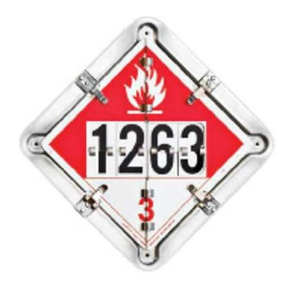 Labelmaster 126-CTP 8 Legend Hazmat Flip Placard System for Tankers, Full Frame