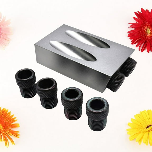 GOOHOCHY Oblique Hole Puncher for Woodworking Hand Tools with Aluminum Alloy Material Grey 15 Degree