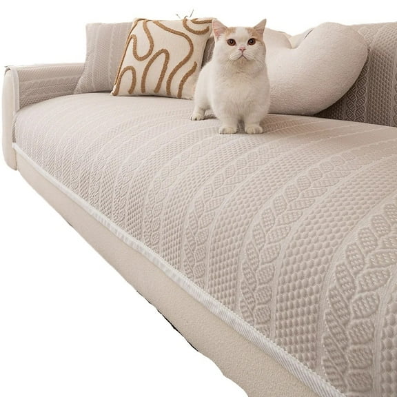 Mae Simple Wear Resistant Cool Sofa Cover Non-slip Modern Dustproof Couch Slipcover for Living Room Decor