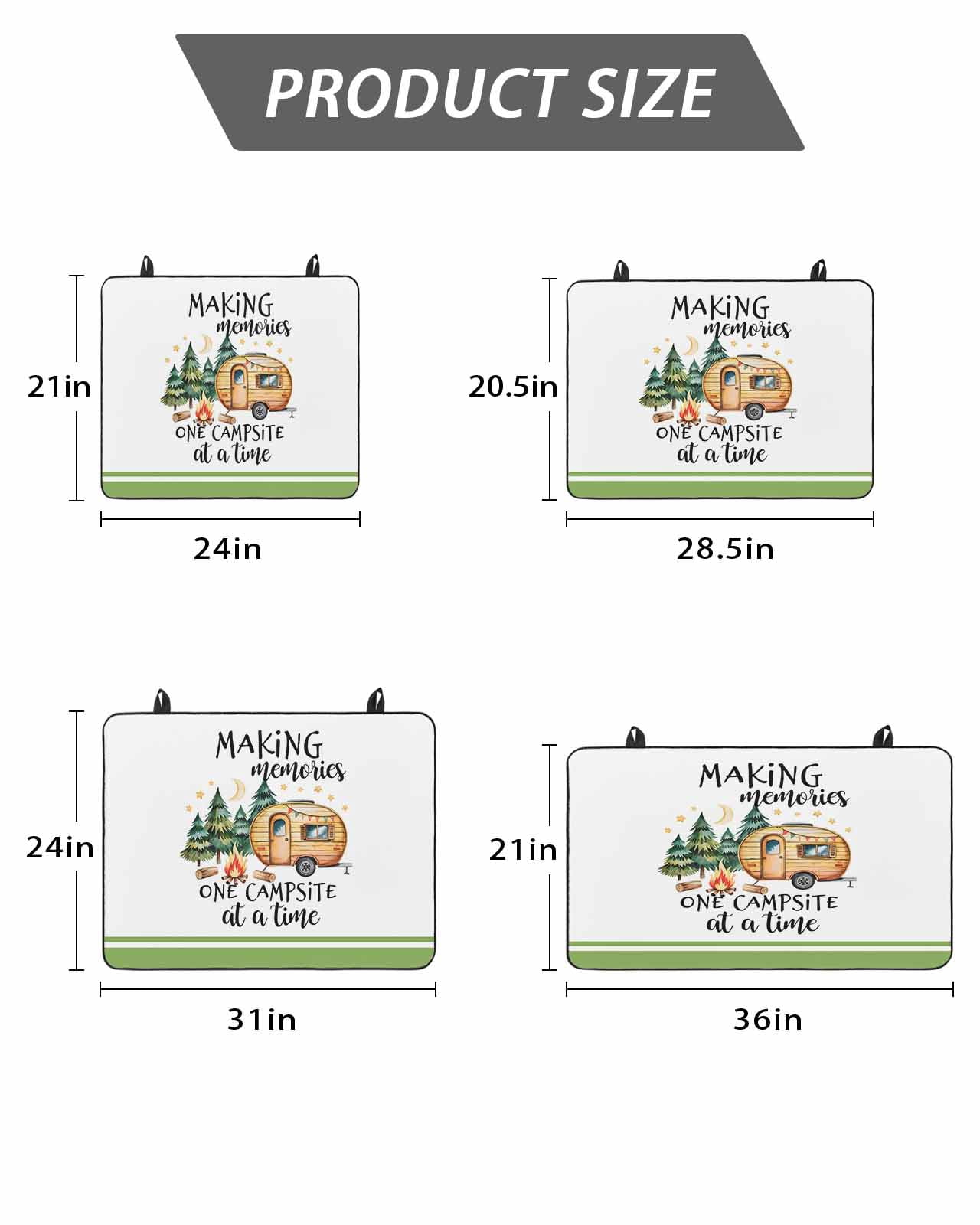 Stove Top Covers for Electric Stove, Camping Glass Stovetop Cover Protector, Fall Summer Nature Forest Car Tree Moon Induction Cooktop Protector Oven Mat for Kitchen Countertop 24"x21"