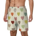 thumbnail image 2 of Uemuo Heart Polka Dot Pattern Mens Swim Trunks Quick Dry Board Shorts with Mesh Lining, Stretch Beach Shorts Quick Dry No-Chafing Board Shorts-3X-Large, 2 of 9