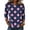 #1 Dark Blue, variant on Polka Dots Shirts for Women 3/4 Sleeve Crew Neck Tunic Tops Dressy Casual Loose Fit Blouses Yellow L