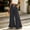 33# Black, variant on Wide Leg Palazzo Pants for Women Summer Boho Smocked High Waisted Ruffle Hem Beach Flowy Pants Cropped Trousers Gaucho Petite Pull On Pants White L