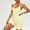 Yellow, variant on Women's Fashion Modern Spandex Sleeveless Romper, Skinny Leg Silhouette, Spandex Fabric, Skinny Leg Shorts Romper for Workout, Athletic, Spring & Summer