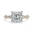 thumbnail image 2 of AFFY Hidden Halo Solitaire Engagement Ring for Women Center 7.5MM Princess Shape Lab Created Moissanite Rings Jewelry Gift for Her In 14K Solid Rose Gold Size 6, 2 of 6