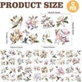 thumbnail image 2 of 12 Sheets Magnolia Rub on Transfers for Crafts Magnolia and Hummingbird Rub on Transfer Stickers Butterfly Rub on Decals Floral Sticker for Glass Wood Furniture DIY Home Decor 5.5x5.5", 2 of 8