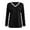 A-Black141, variant on Yuanlong Womens T-Shirts V Neck Rhinestone Trimmed Tshirts Elegant Evening & Formal Event Spring Chic Lady Clothes