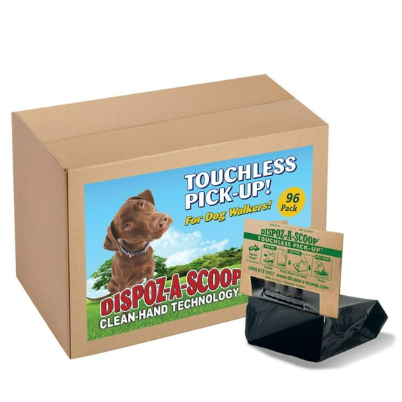 Dispoz -a-Scoop Dog Pet Litter Cleaning with Scoop Odor Sealing Bags (96 Count) Brown 6"Lx 4-3/4" W