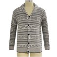 thumbnail image 5 of Mens Cardigan Sweater Vintage,Men's Fall Winter Round Neck Knitted Jacket Casual Long Sleeve Fashion Print Knit Sweater Pullover Coats, 5 of 9