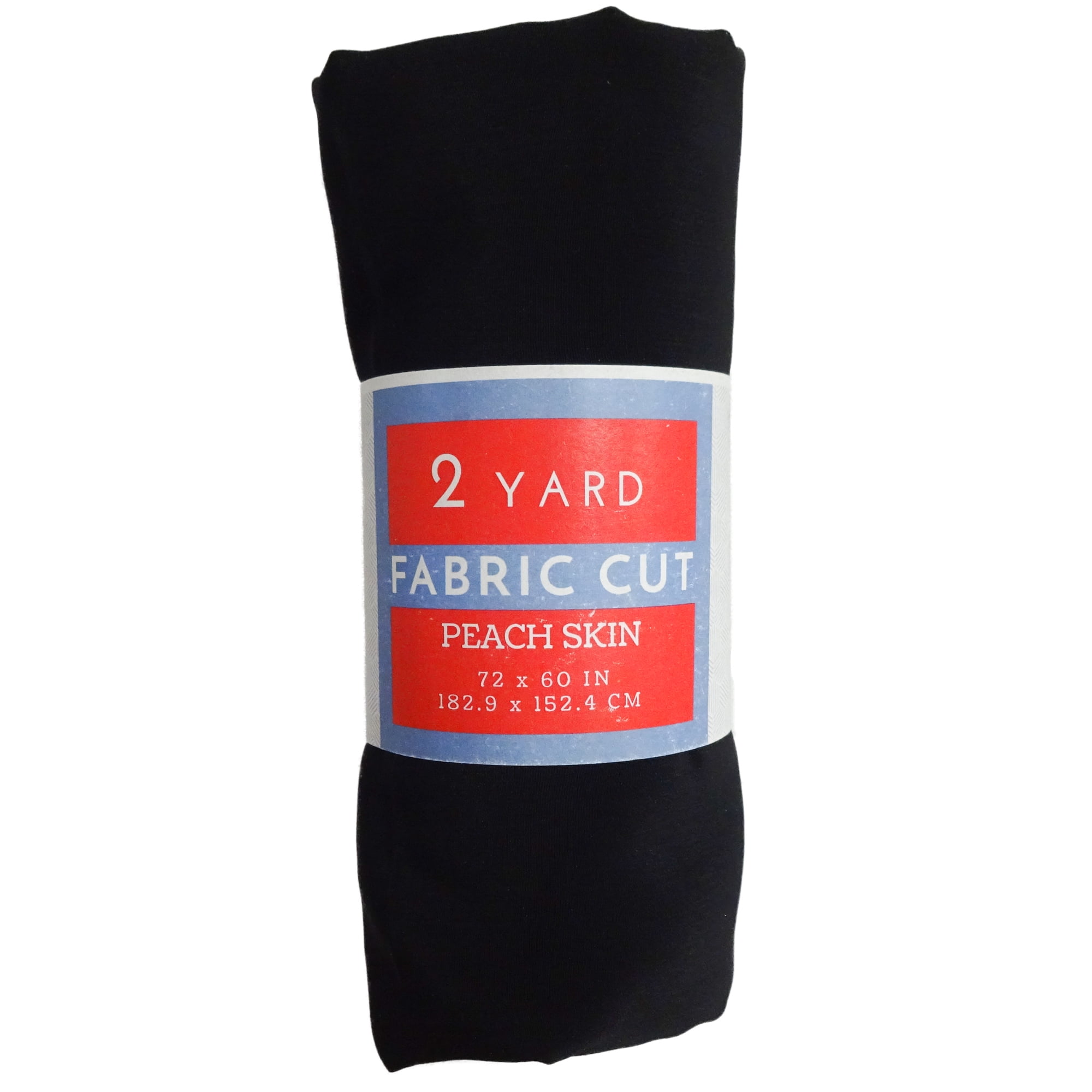 (2 pack) Shason Textile 57/59” Wide Peach Skin 2 Yards Roll Fabric, Black