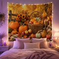 thumbnail image 2 of Harvest Basket With Pumpkins and Apples, Cozy Rustic Style for Farmhouse Decor Lovers, Wall Decor, Thanksgiving Gift, Tapestry Wall Hanging for Dining Room and Living Room, 2 of 7