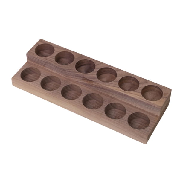 Organizador de madera para aceites esenciales y cosméticos. 2 capas