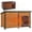 Brown with Insulated Liner, variant on Aivituvin Extra Large Heated Insulated Dog House Wooden Outdoor Dog Kennel for Winter 59"
