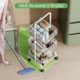 thumbnail image 3 of Carrito Organizador con Ruedas, 3 Niveles Metálico Carrito de Almacenamiento, Asa, Carrito de Cocina, Muebles para Cocina Organizador, Organización Hogar, Color Café Rústico y Blanco, 3 of 4