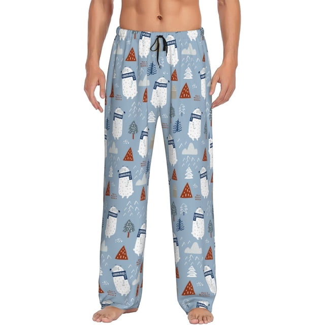 Balery winter Scarf beer Pantalones de pijama para hombre, pijama ultraligero, pantalón de descanso-X-Large