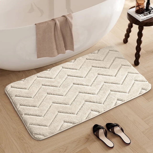 Fiudx Alfombra de Baño Catiónica, Suave y Cómoda, Antideslizante, Absorbente de Agua, Diseño Grueso y Duradero, Ideal para La Entrada Del Baño, Mejora La Decoración Del Hogar y Es Fácil de Mantener.